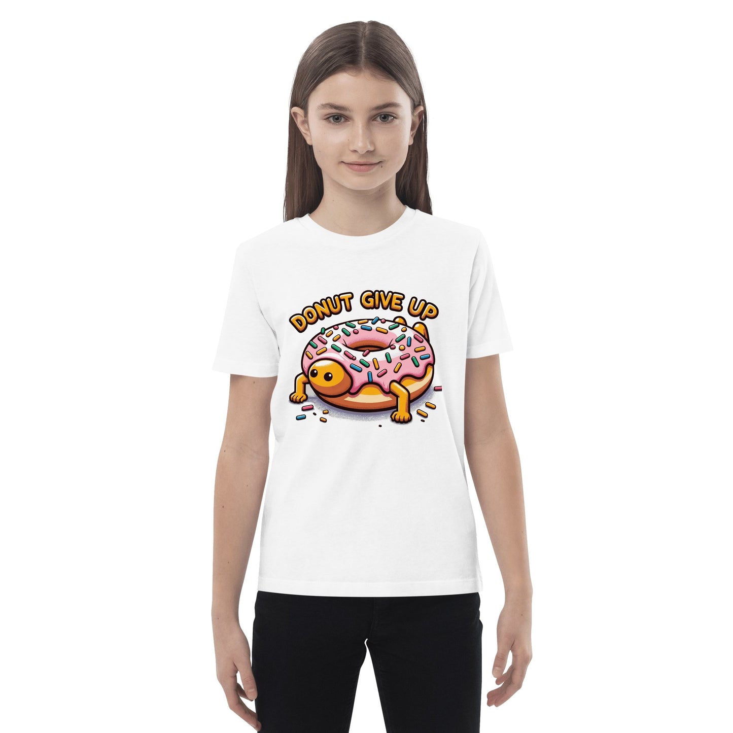 Bio Baumwoll T-Shirt für Kinder "Donut give up" - Artexio