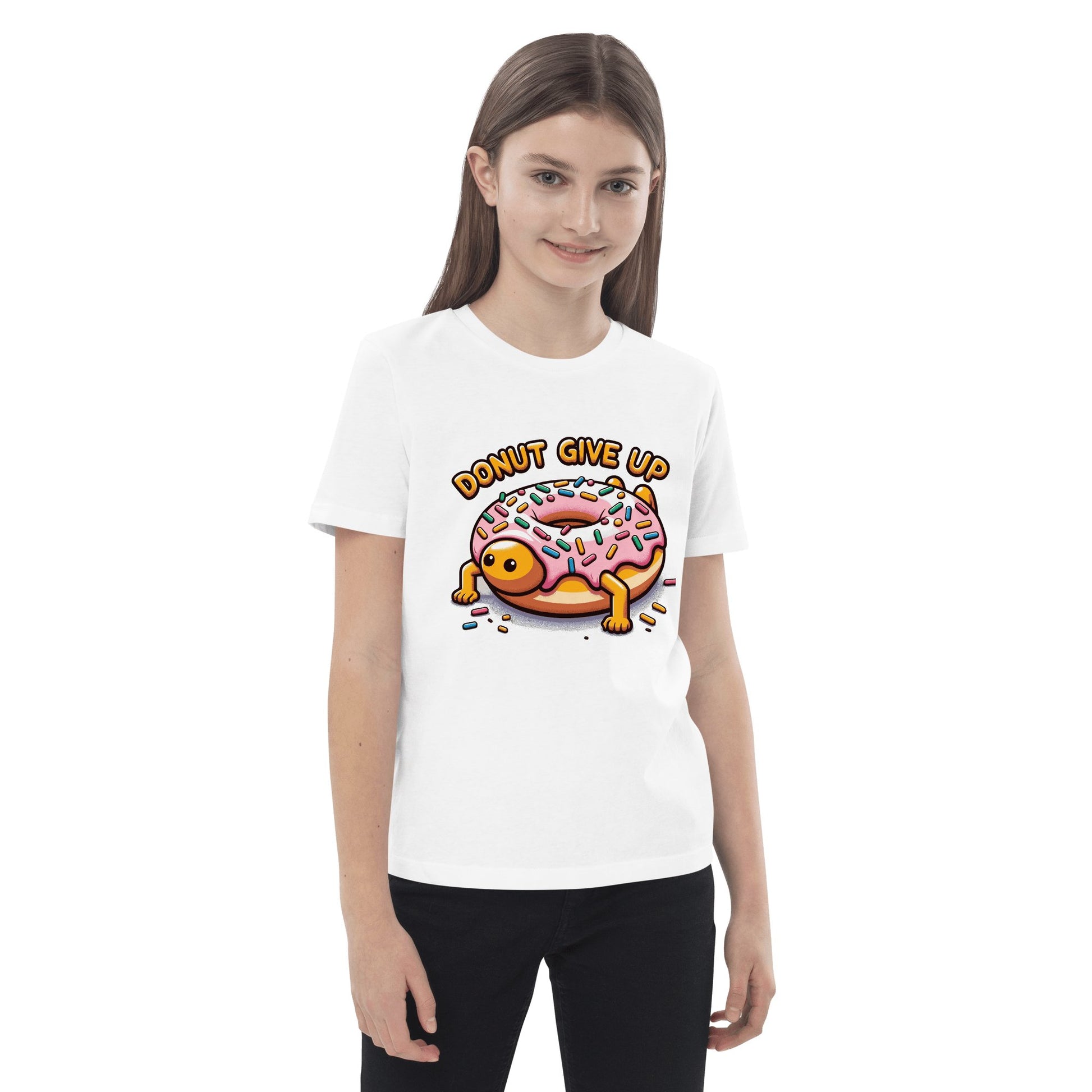 Bio Baumwoll T-Shirt für Kinder "Donut give up" - Artexio