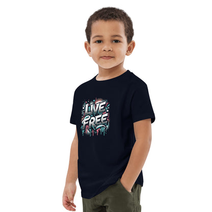 Bio Baumwoll T-Shirt für Kinder "Live Free" - Artexio