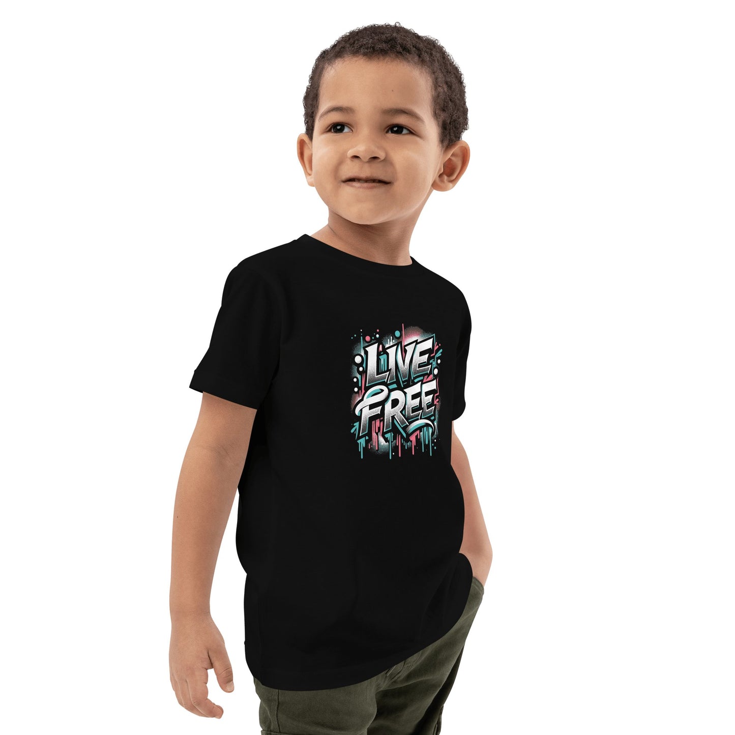 Bio Baumwoll T-Shirt für Kinder "Live Free" - Artexio