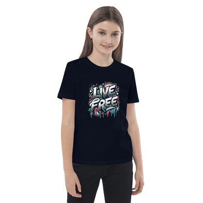 Bio Baumwoll T-Shirt für Kinder "Live Free" - Artexio