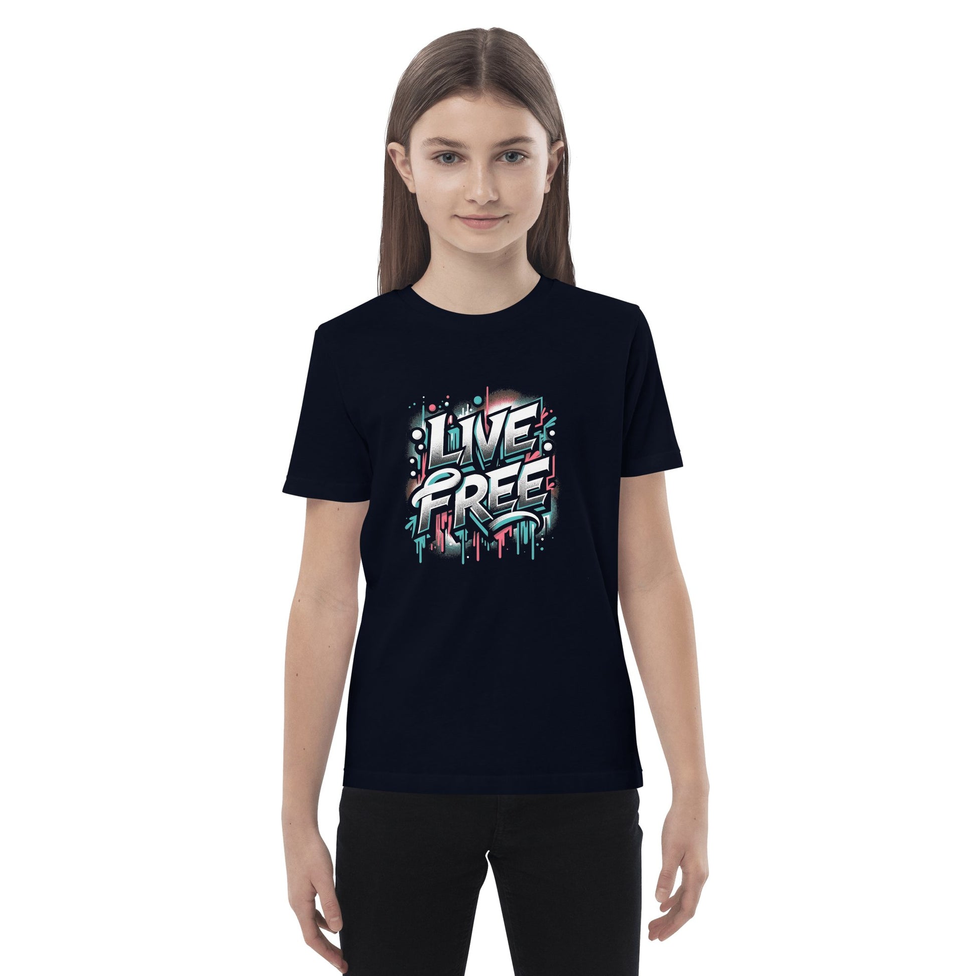 Bio Baumwoll T-Shirt für Kinder "Live Free" - Artexio