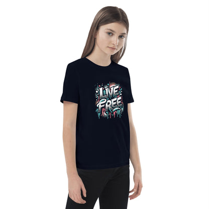 Bio Baumwoll T-Shirt für Kinder "Live Free" - Artexio