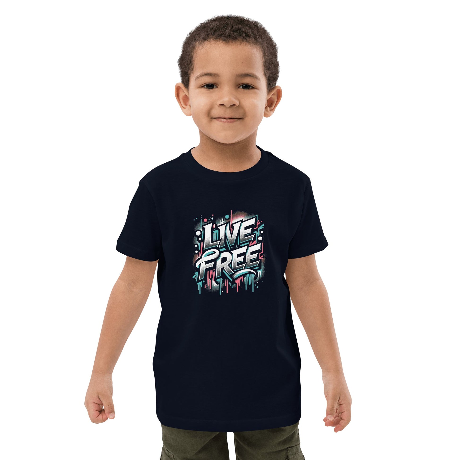 Bio Baumwoll T-Shirt für Kinder "Live Free" - Artexio