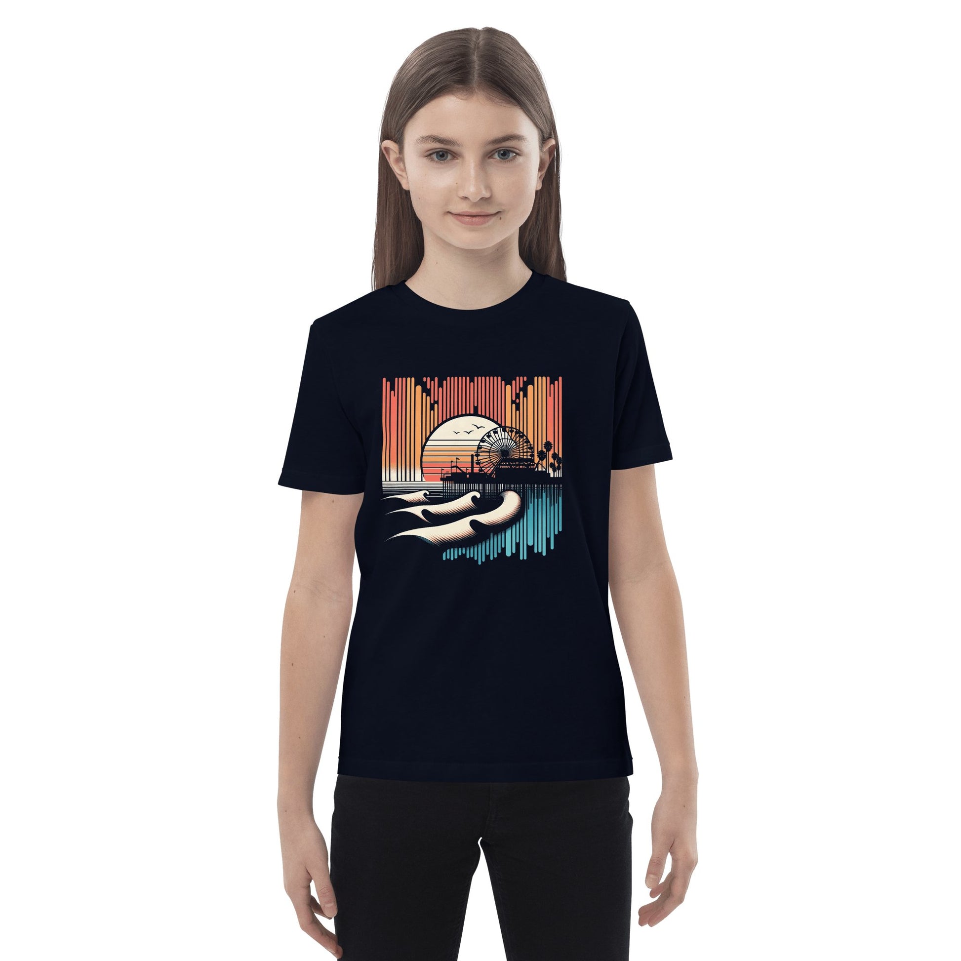 Bio Baumwoll T-Shirt für Kinder "Santa Monica Pier" - Artexio