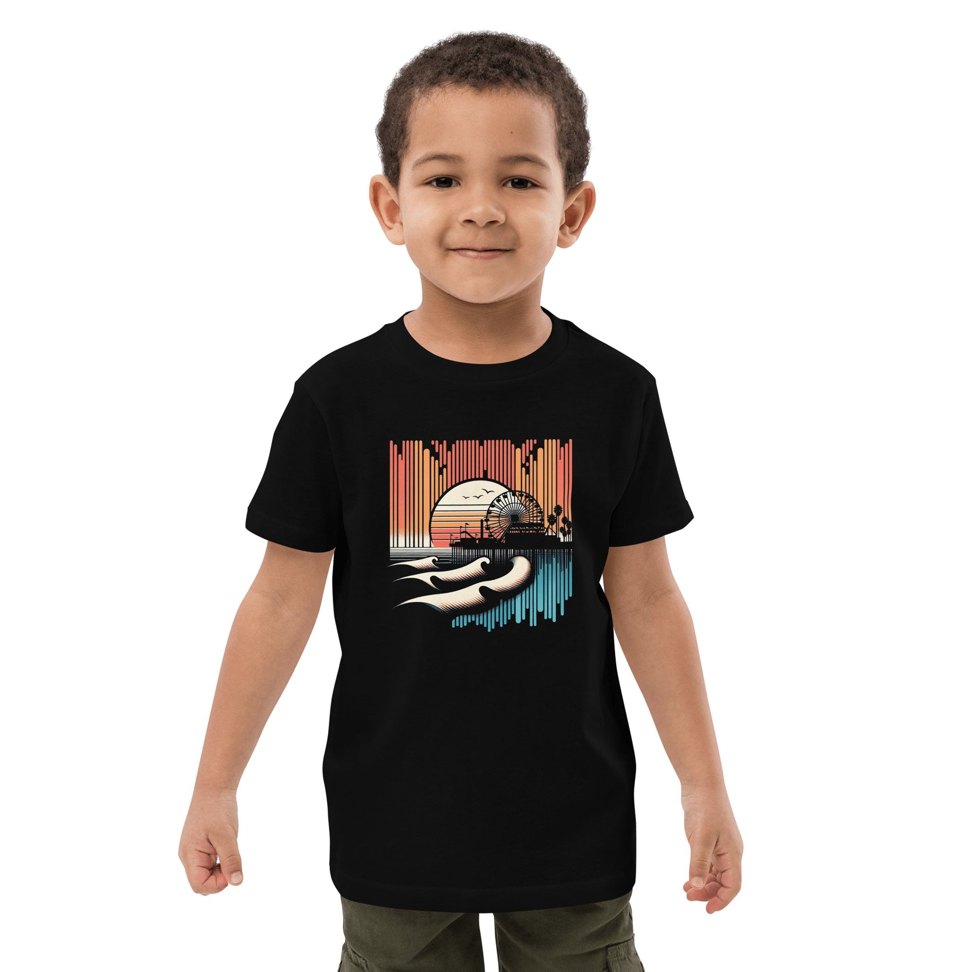 Bio Baumwoll T-Shirt für Kinder "Santa Monica Pier" - Artexio