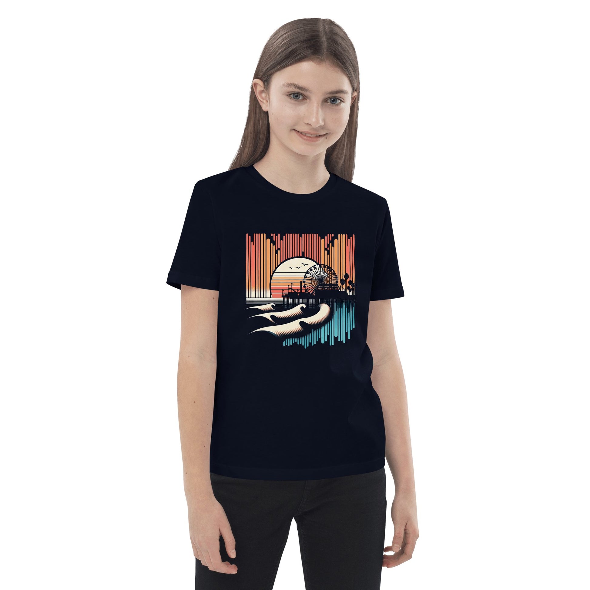 Bio Baumwoll T-Shirt für Kinder "Santa Monica Pier" - Artexio