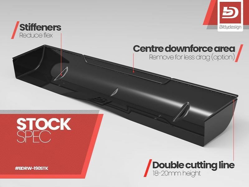 Bittydesign 1:10 Touring 190mm Spoiler hart # Stock