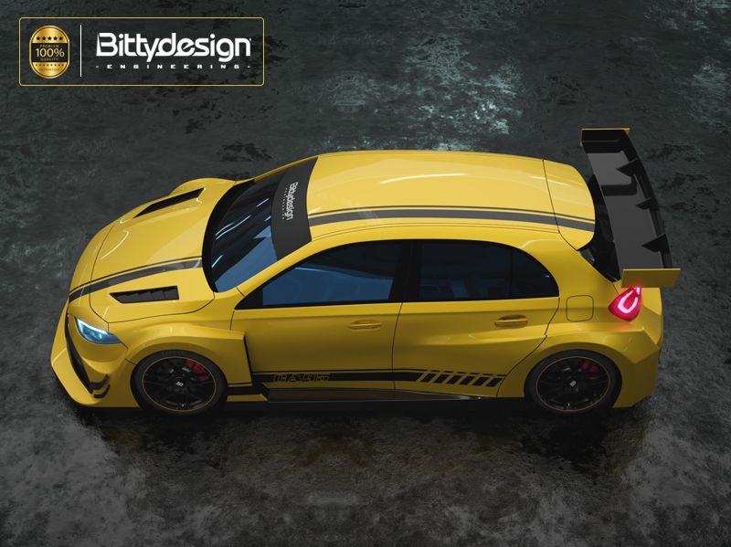 Bittydesign 1:10 Touring Mercedes Benz 190mm CA45 FWD Lexankarosserie # Light