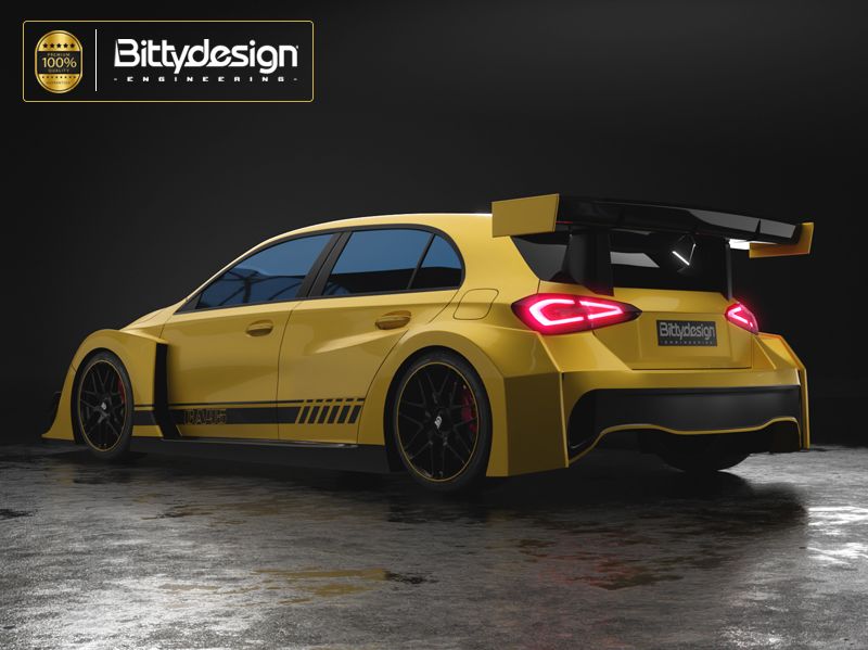 Bittydesign 1:10 Touring Mercedes Benz 190mm CA45 FWD Lexankarosserie # Light