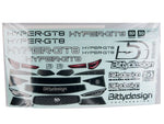 Bittydesign 1:8 Hyper-GT8 Lexan body 325mm wheelbase # Light