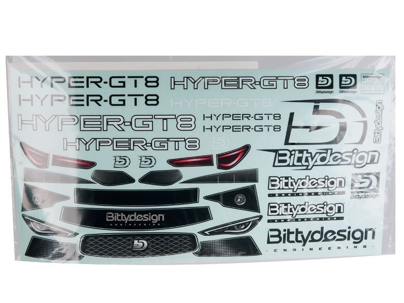Bittydesign 1:8 Hyper-GT8 Lexankarosserie 325mm Radstand # Light