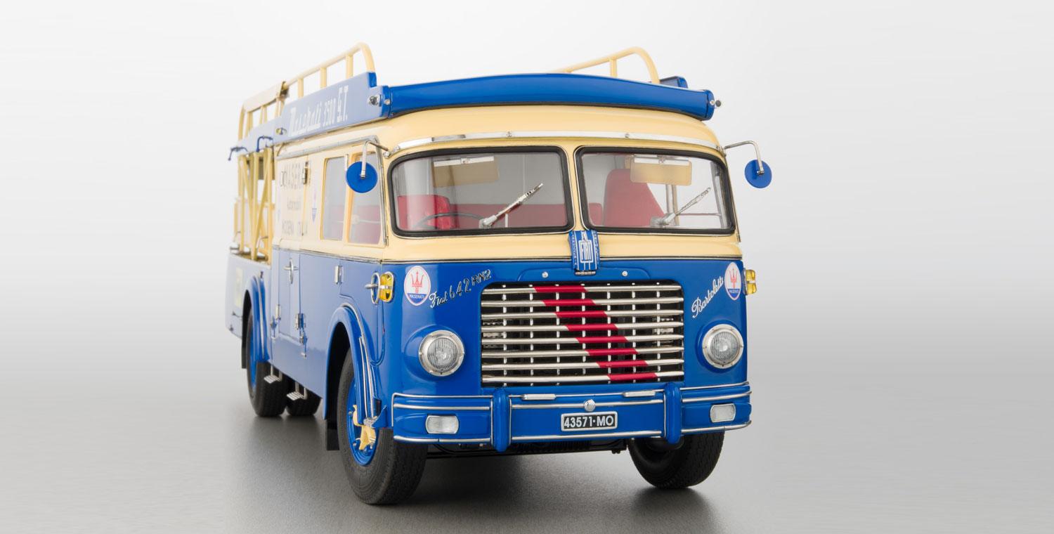 CMC Modelcars Maserati Renntransporter Typ Fiat 642 RN2 Bartoletti 1957 1:18 Modell - Artexio