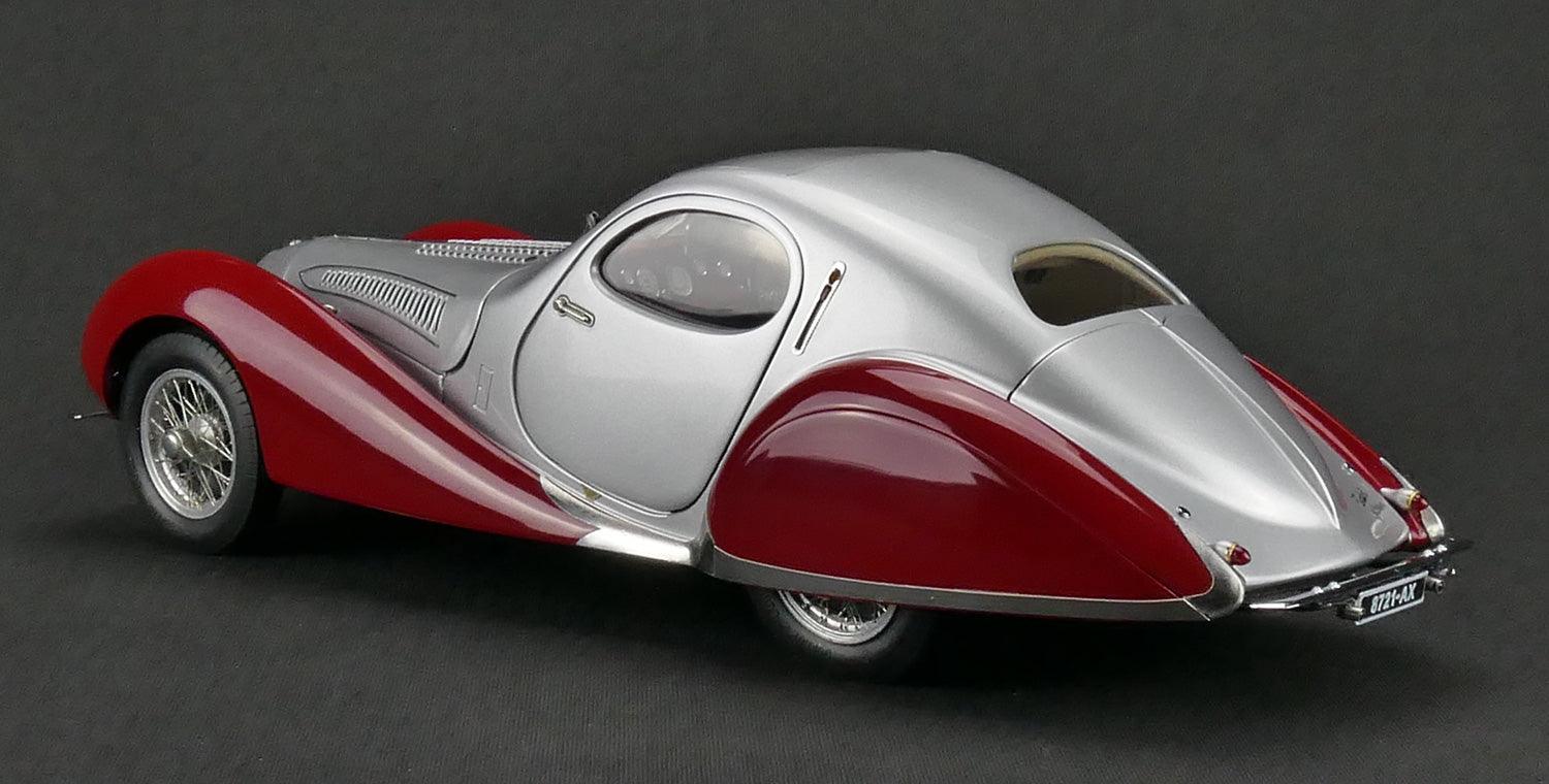 CMC Modelcars Talbot - Lago Coupe T150 C - SS Figoni & Falaschi Teardrop, 1937 - 39 silber / rot 1:18 Modell - Artexio