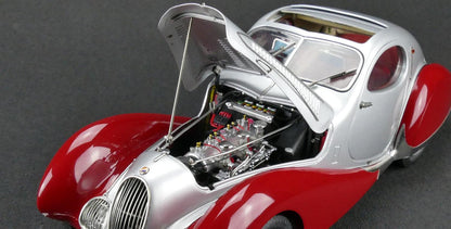 CMC Modelcars Talbot - Lago Coupe T150 C - SS Figoni & Falaschi Teardrop, 1937 - 39 silber / rot 1:18 Modell - Artexio