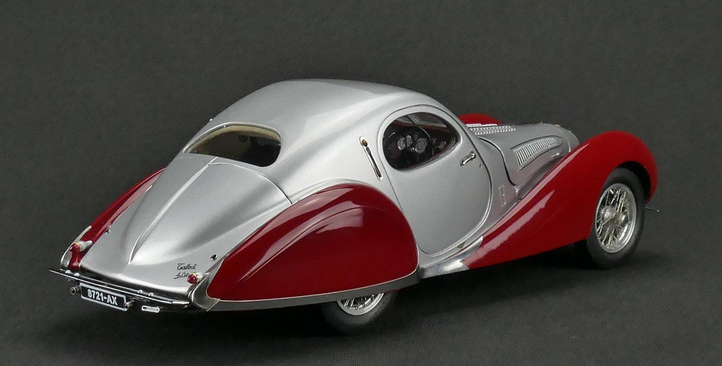 CMC Modelcars Talbot - Lago Coupe T150 C - SS Figoni & Falaschi Teardrop, 1937 - 39 silber / rot 1:18 Modell - Artexio