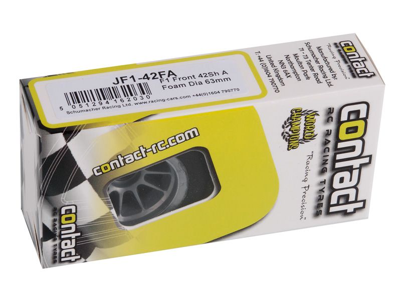 Contact 1:10 F1 Komplettrad vorn  42 Shore Jap Moosgummreifen D59mm