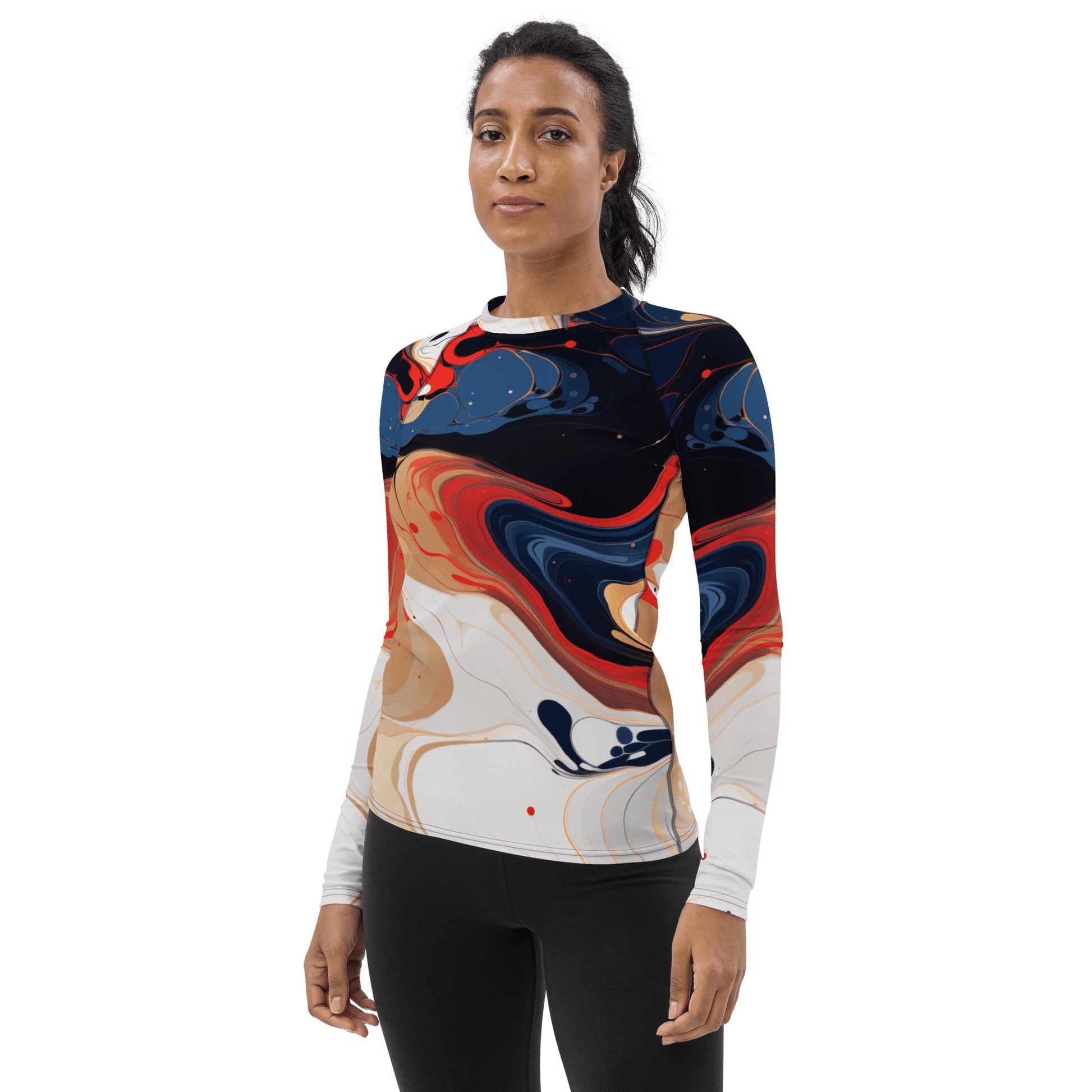 Damen Rash Guard "Color Swirl" - Artexio