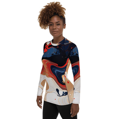 Damen Rash Guard "Color Swirl" - Artexio