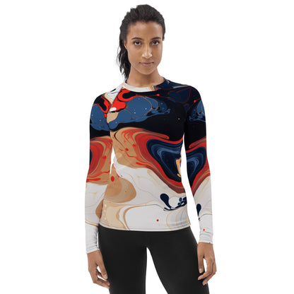 Damen Rash Guard "Color Swirl" - Artexio