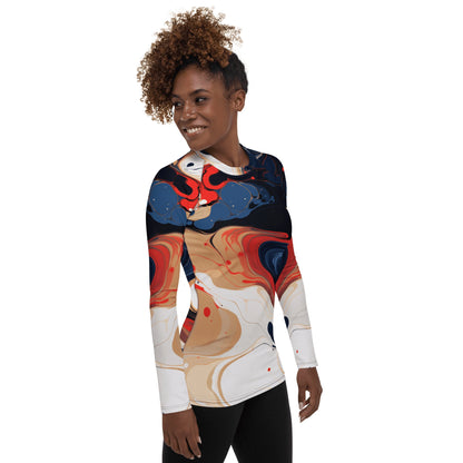 Damen Rash Guard "Color Swirl" - Artexio