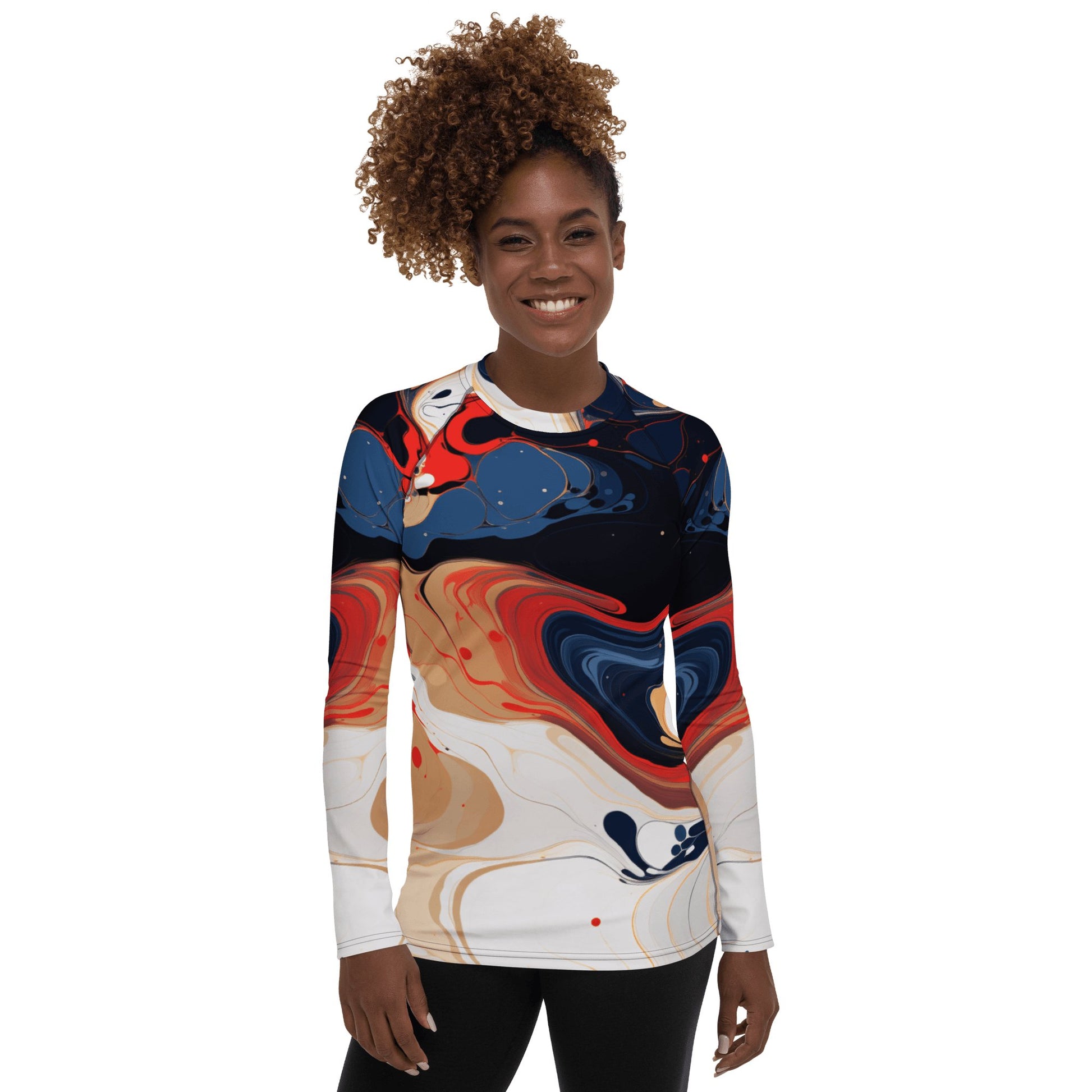 Damen Rash Guard "Color Swirl" - Artexio