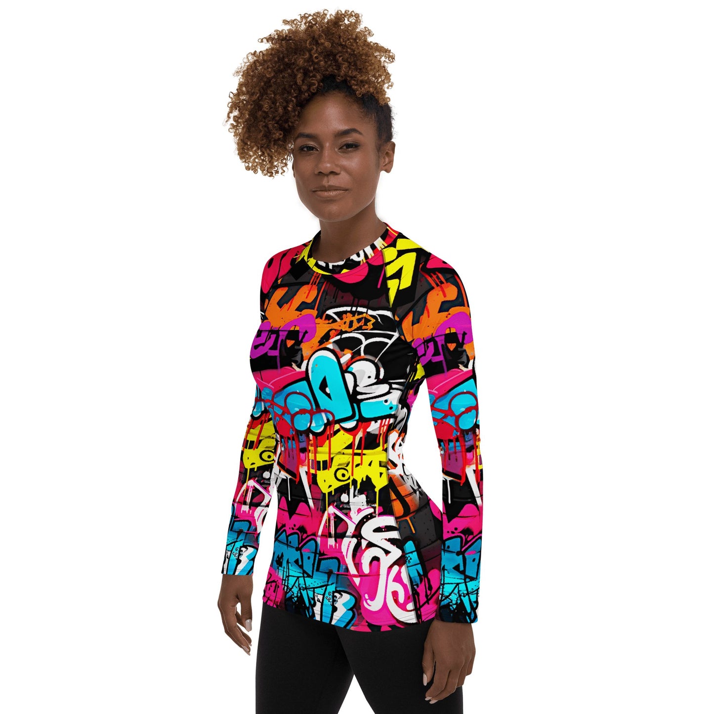 Damen Rash Guard "Graffiti" - Artexio