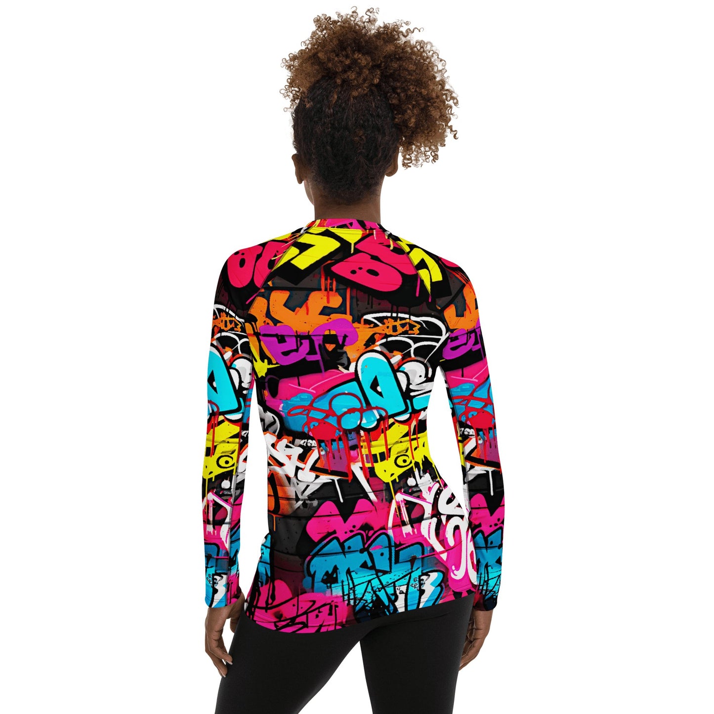 Damen Rash Guard "Graffiti" - Artexio