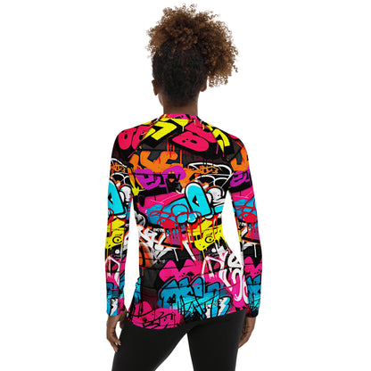 Damen Rash Guard "Graffiti" - Artexio