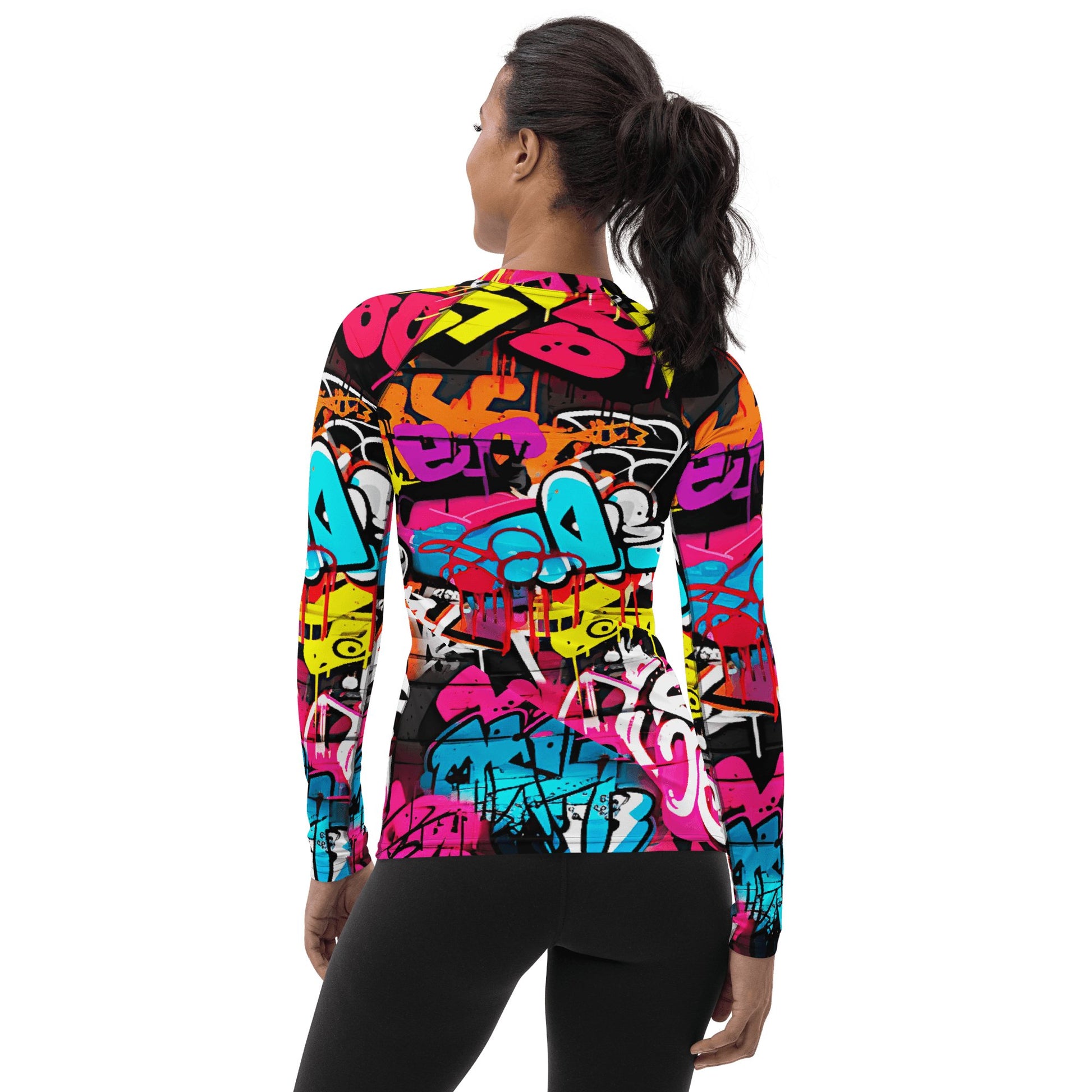 Damen Rash Guard "Graffiti" - Artexio