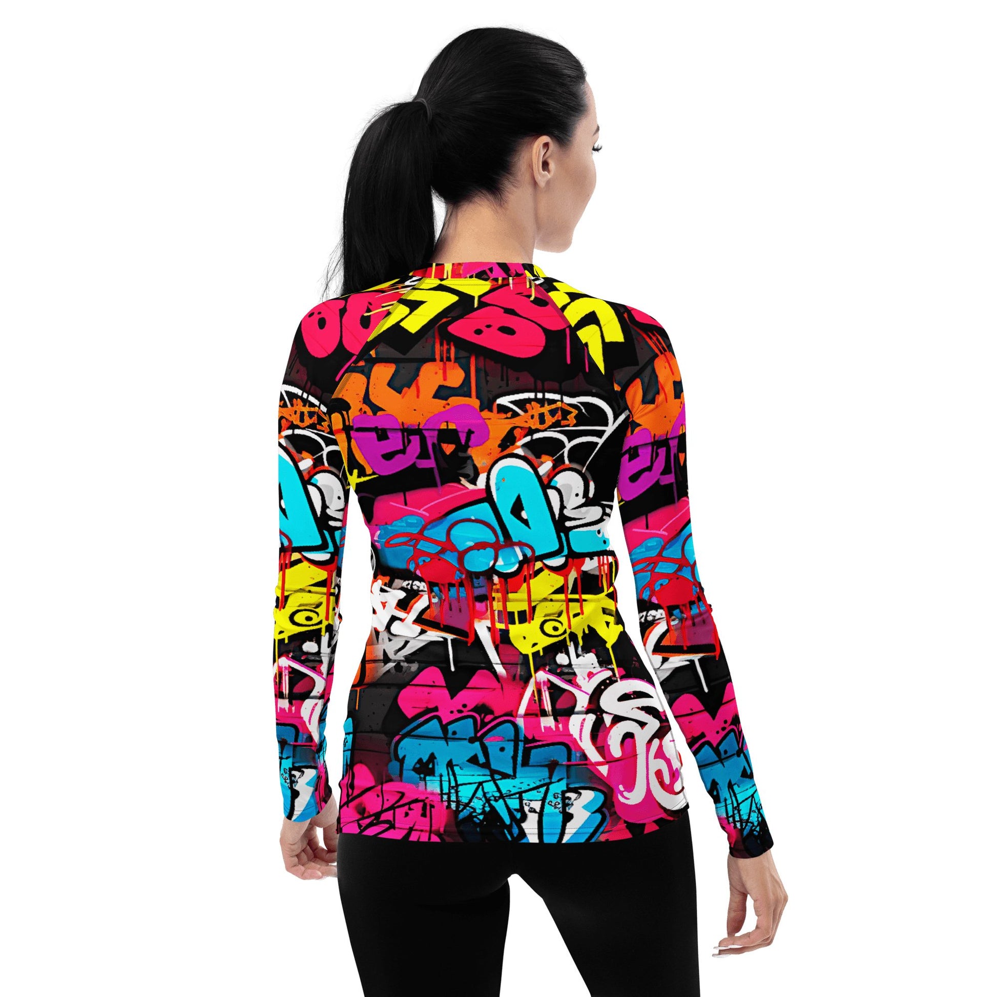 Damen Rash Guard "Graffiti" - Artexio