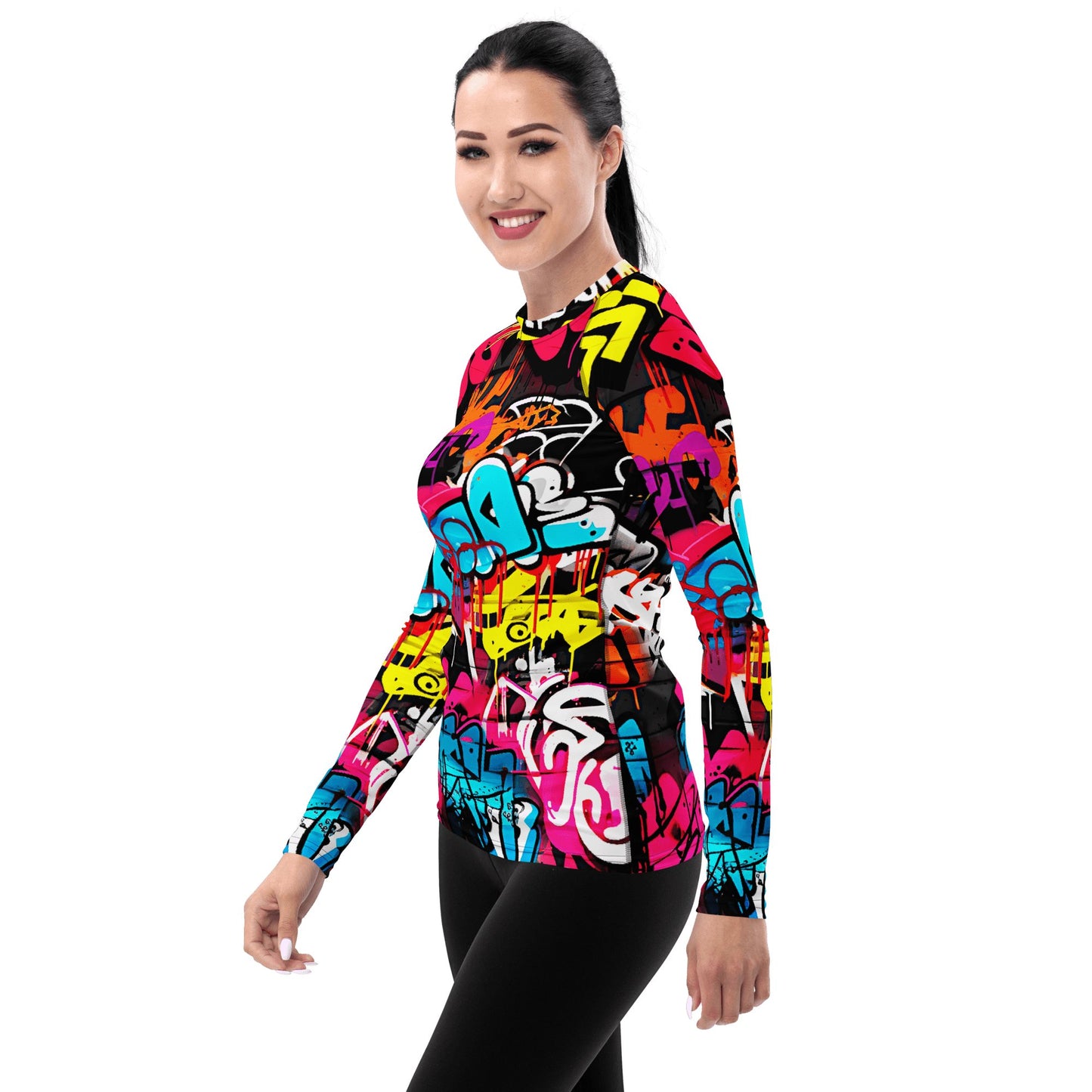 Damen Rash Guard "Graffiti" - Artexio