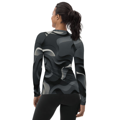 Damen Rash Guard "Monochrome Flow" - Artexio