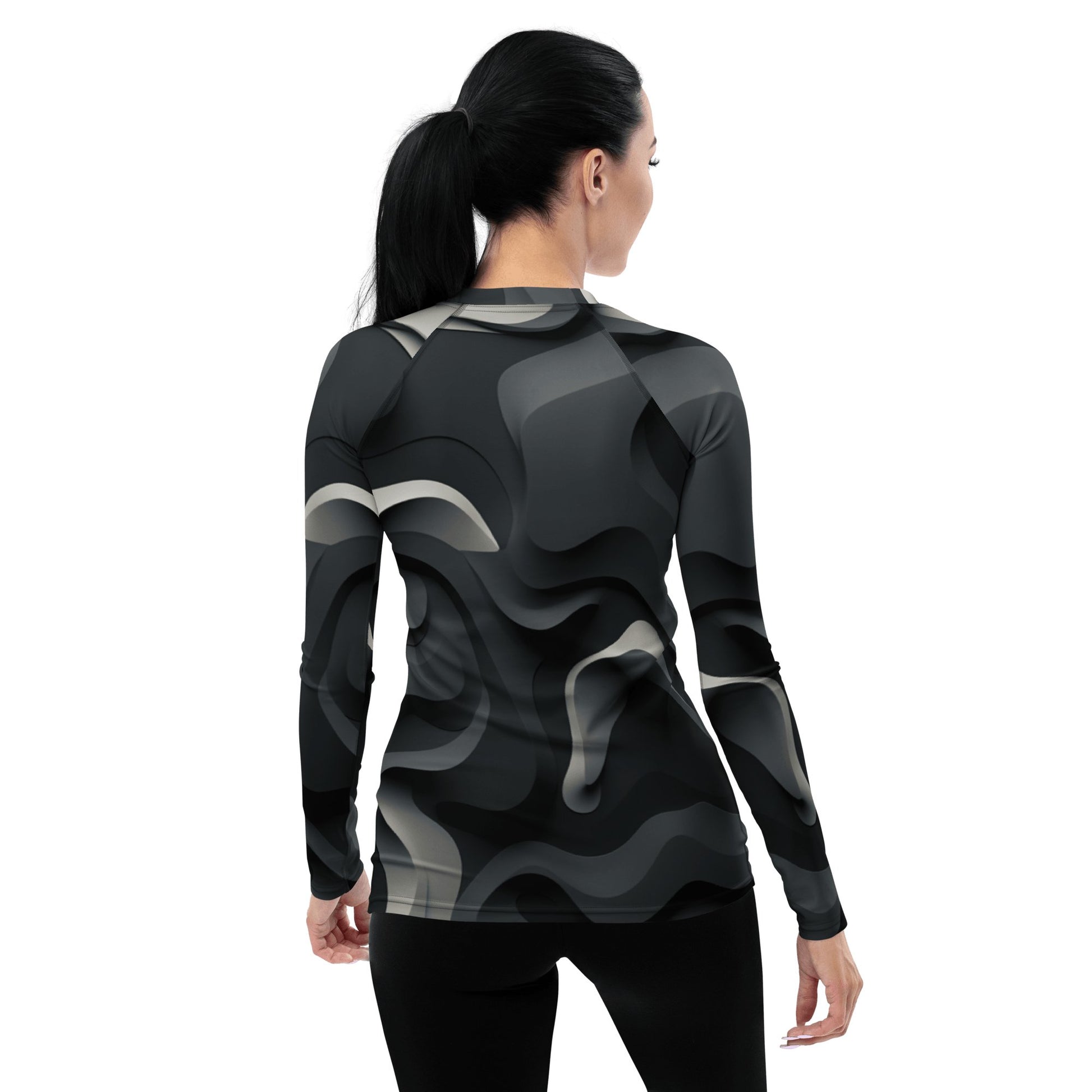 Damen Rash Guard "Monochrome Flow" - Artexio