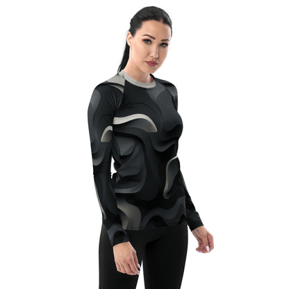 Damen Rash Guard "Monochrome Flow" - Artexio