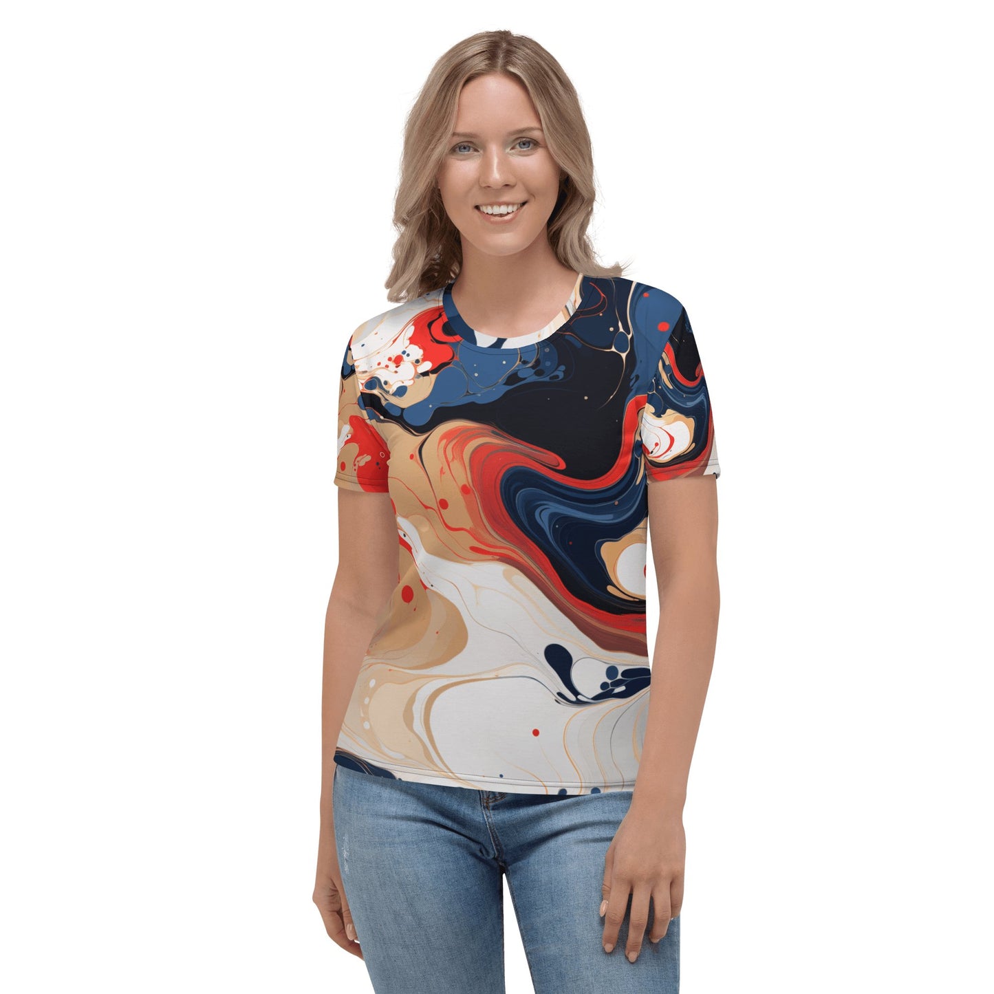 Damen T-Shirt "Color Swirl" - Artexio