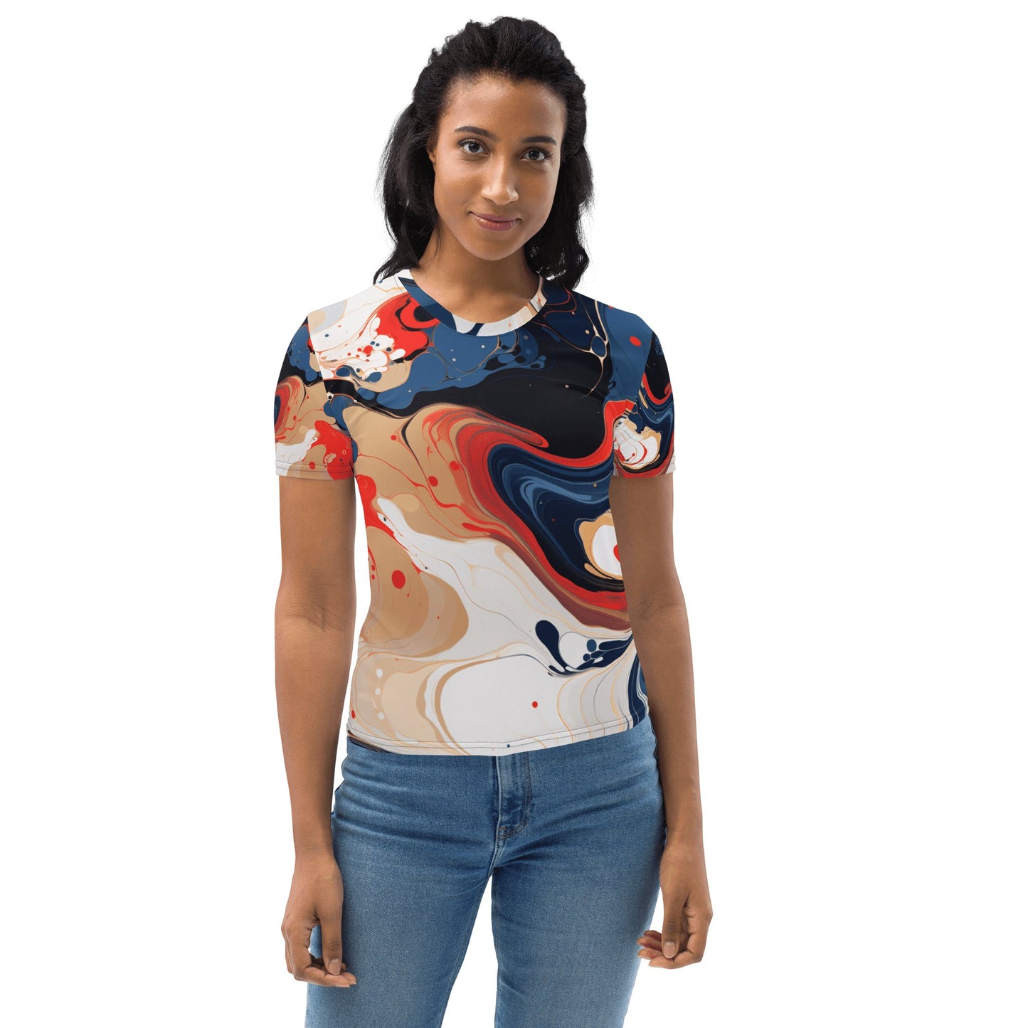 Damen T-Shirt "Color Swirl" - Artexio