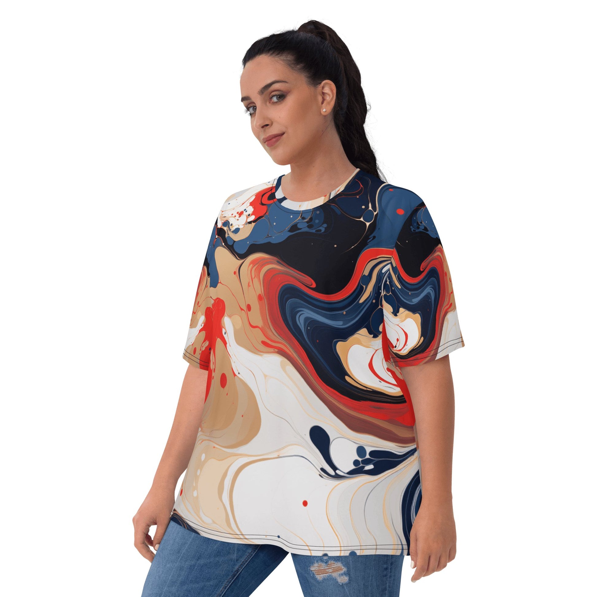 Damen T-Shirt "Color Swirl" - Artexio