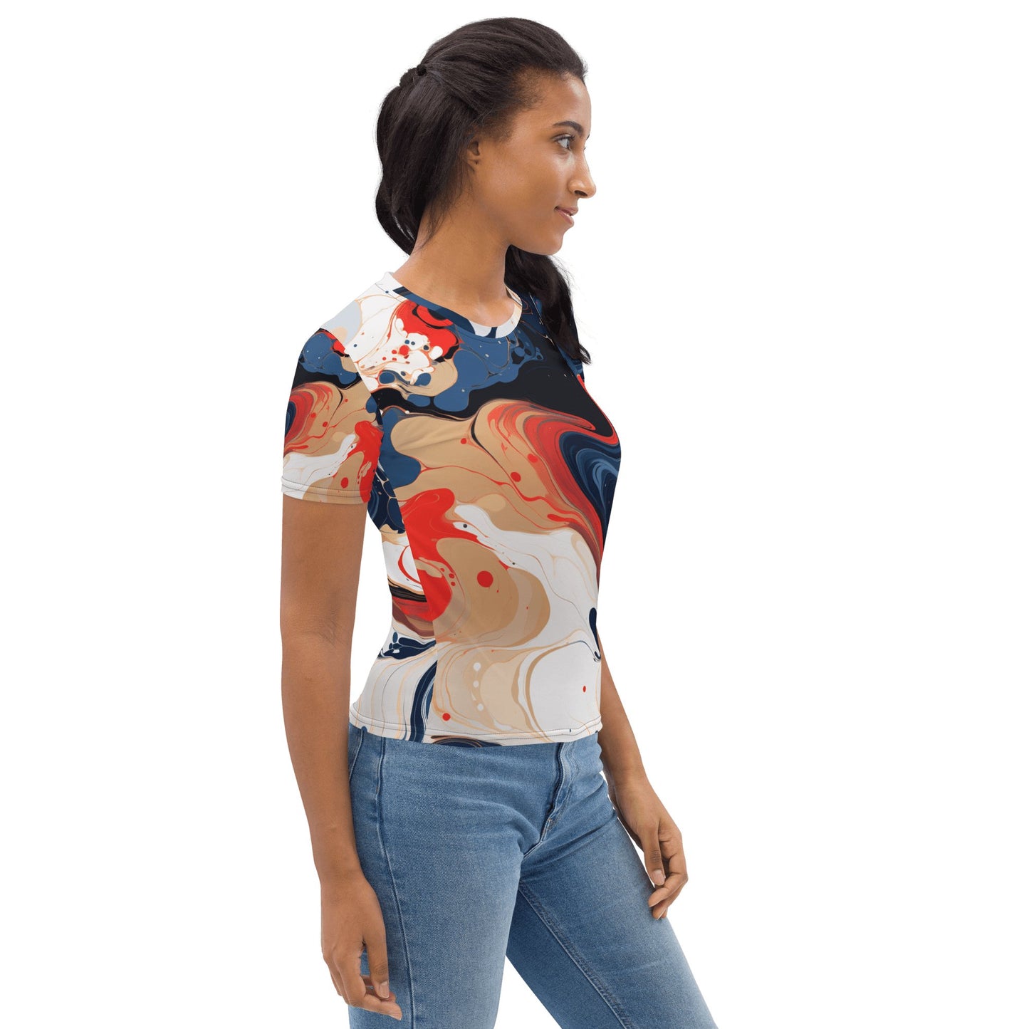 Damen T-Shirt "Color Swirl" - Artexio