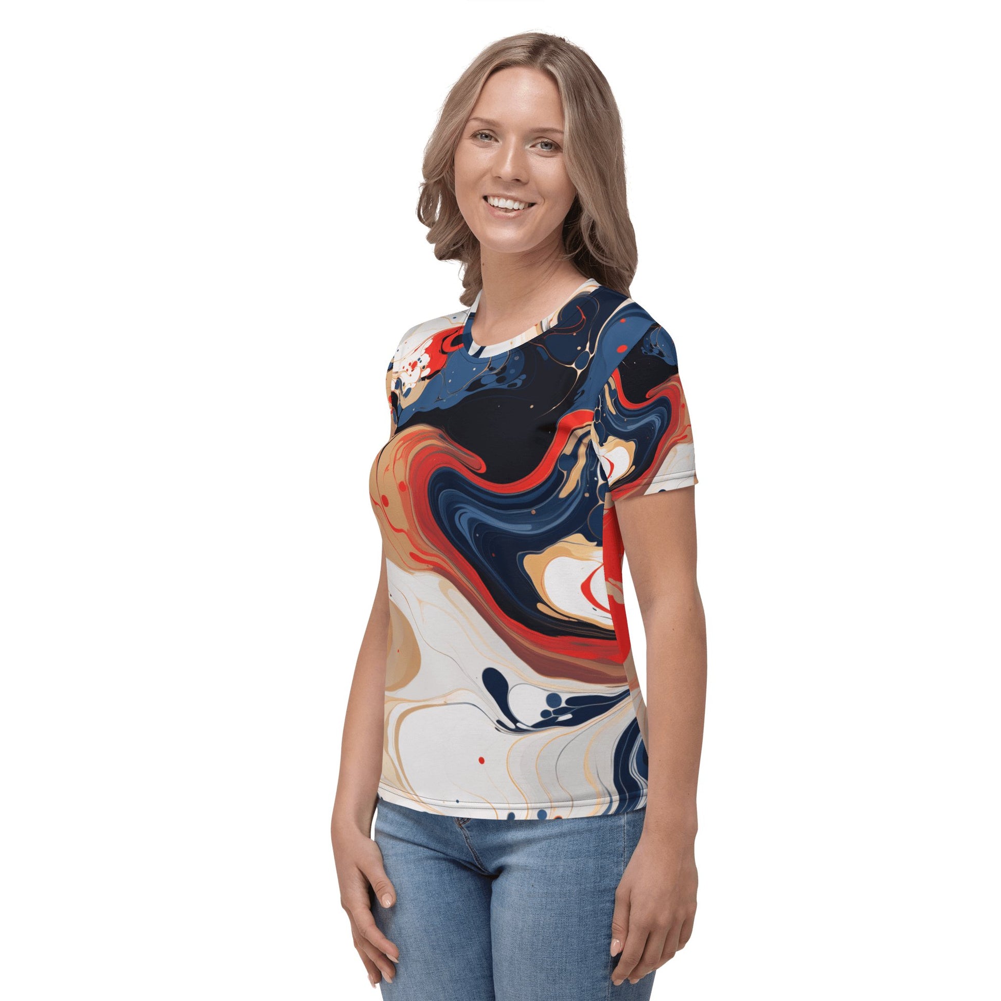 Damen T-Shirt "Color Swirl" - Artexio