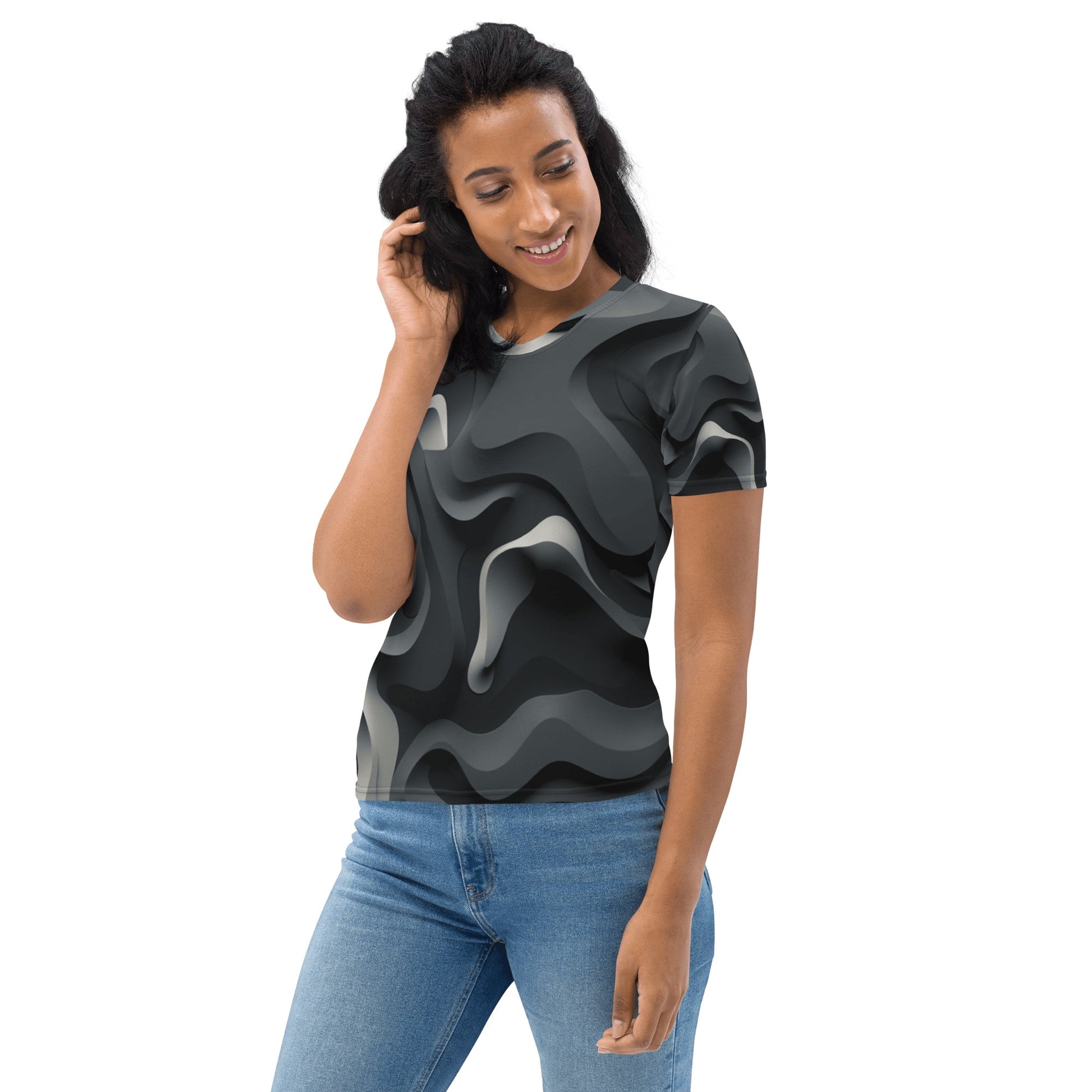 Damen T-Shirt "Monochrome Flow" - Artexio