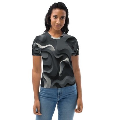 Damen T-Shirt "Monochrome Flow" - Artexio