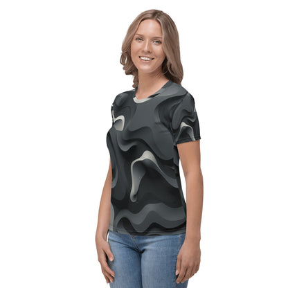 Damen T-Shirt "Monochrome Flow" - Artexio