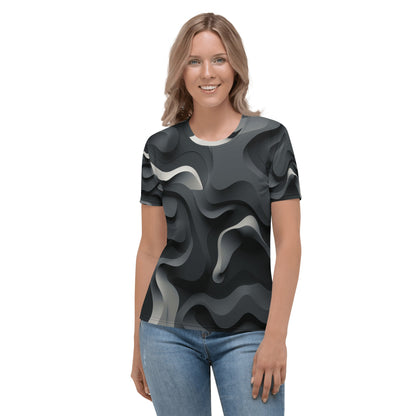 Damen T-Shirt "Monochrome Flow" - Artexio