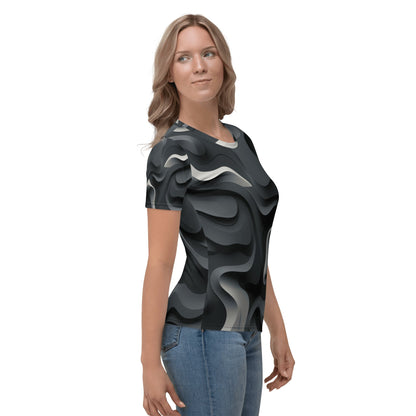 Damen T-Shirt "Monochrome Flow" - Artexio