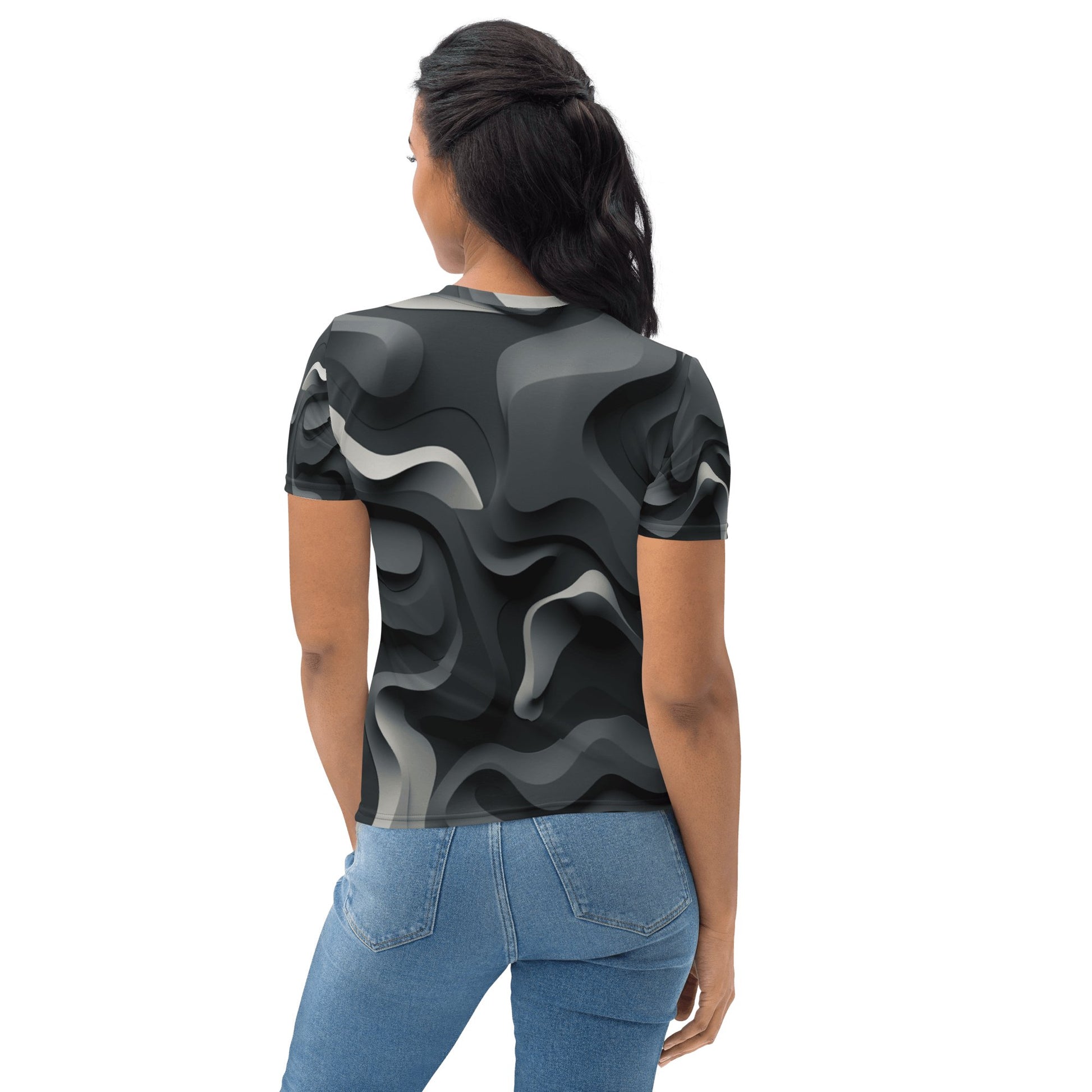 Damen T-Shirt "Monochrome Flow" - Artexio