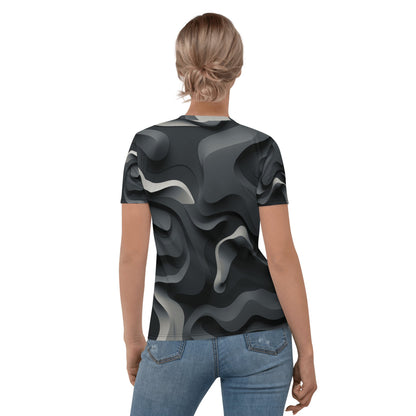 Damen T-Shirt "Monochrome Flow" - Artexio