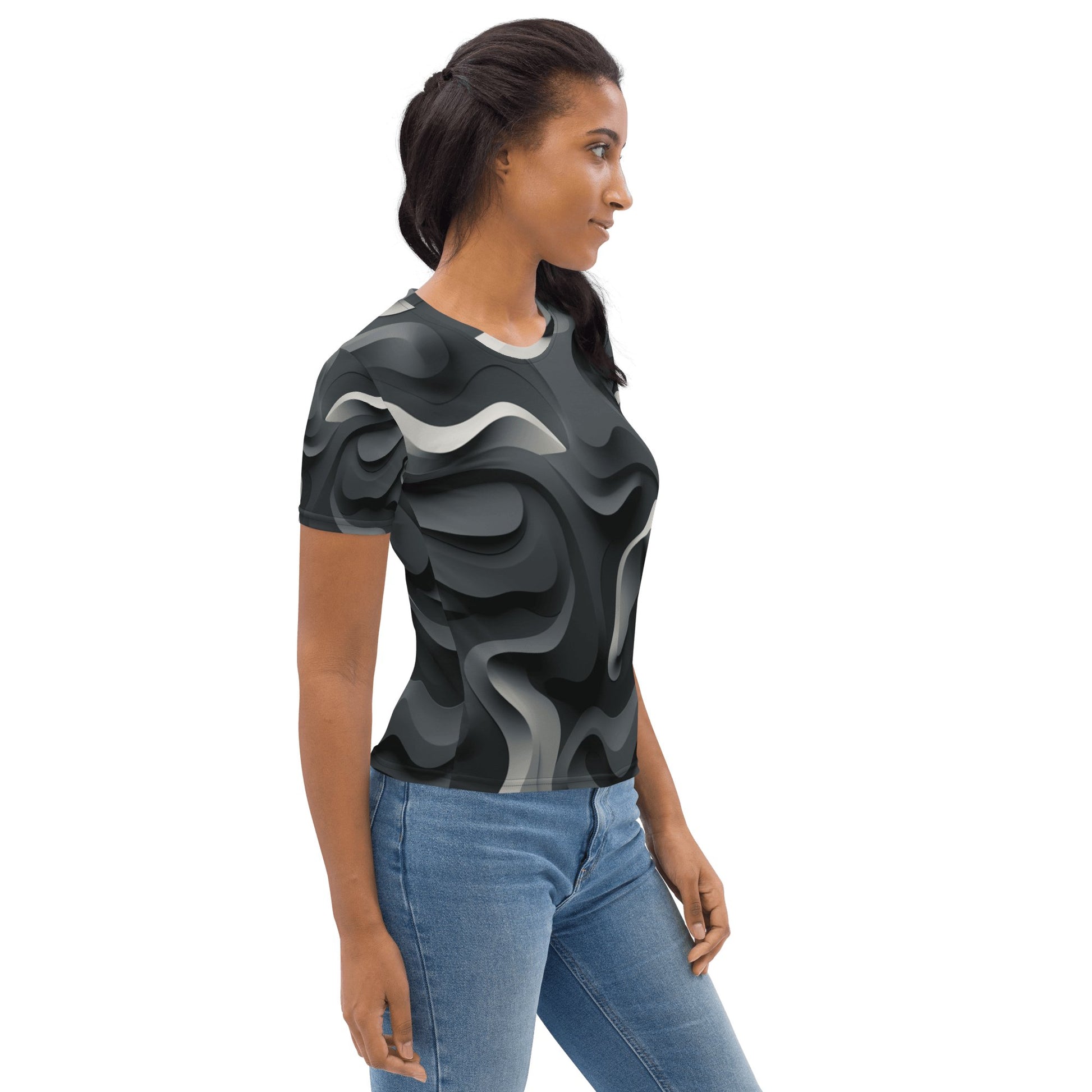 Damen T-Shirt "Monochrome Flow" - Artexio