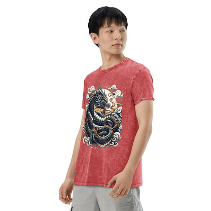 Denim T-Shirt "Drache" - Artexio