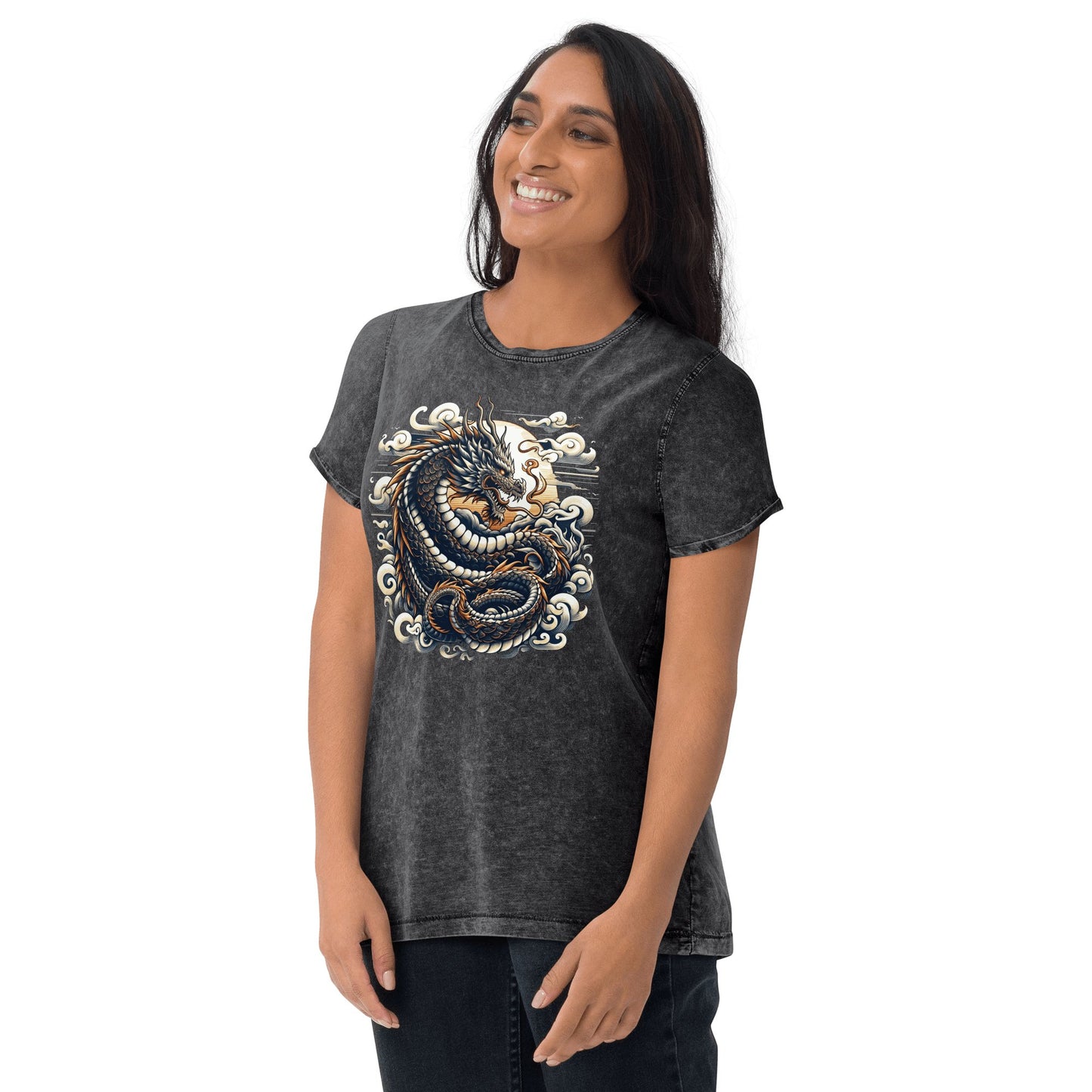 Denim T-Shirt "Drache" - Artexio